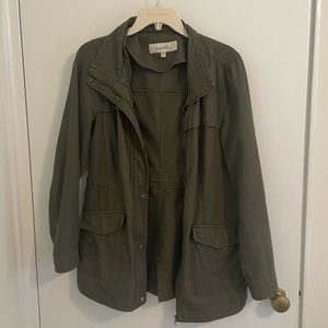 Sebby Green Utility Jacket, Size Medium